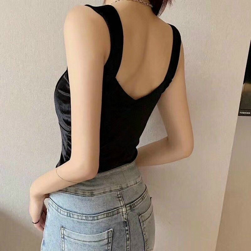 Áo Cup Nhung 2 Dây Bản To_Xưởng May Quang Anh