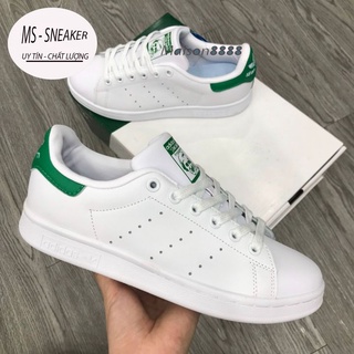 Giày Das stan smith, giày stan smith gót đen gót xanh thấp mới full phụ kiện hàng cao cấp, full size 36-43