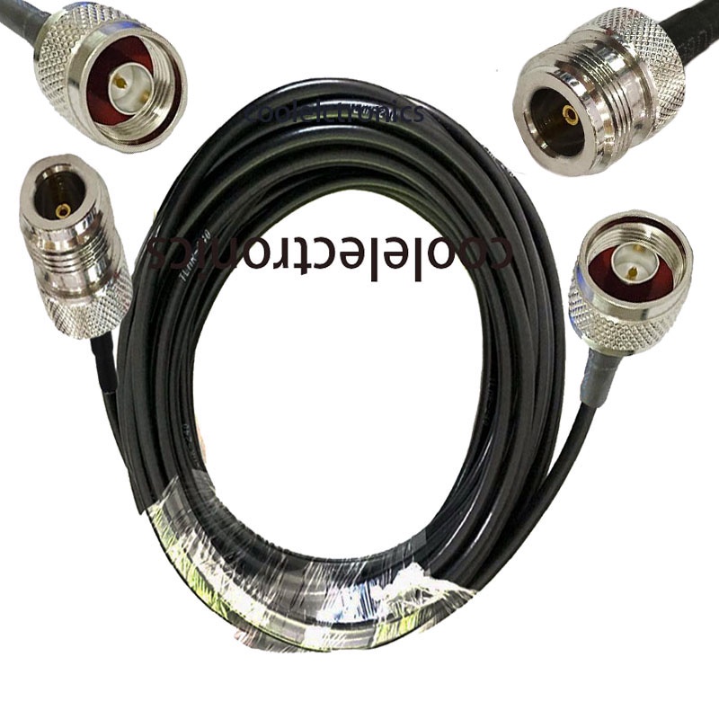 N Nam Đến N Nữ Jack Kết Nối LMR-240 LMR240 50-4 RF Đồng Trục Mất Thấp Cáp Coax 1 / 2 / 3 / 5 / 10M