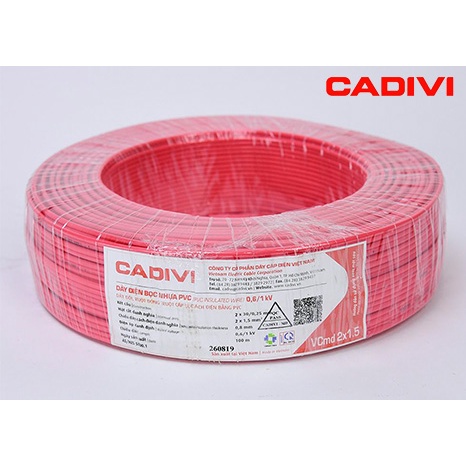 Dây điện Cadivi cuộn 100m dây đôi giá hạt dẻ 2x16 ; 2x24 ; 2x30 ; 2x32  mua sỉ kbzl có giá cho thợ