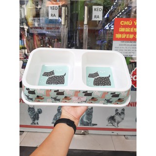 Bát phíp đôi Bobo Petbowl cho chó mèo