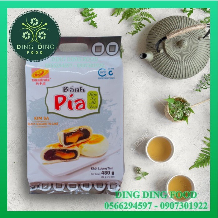 Bánh Pía Mini Kim Sa Mè Đen Trứng Tan Chảy 480g [12 BÁNH]| Bánh Pía Mini Không Sầu Riêng| Ăn Vặt - DING DING FOOD