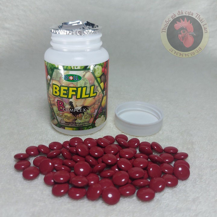 thuốc bổ tổng hợp dành cho gà đá BEFILL BCOMPLEX ( 1 hủ / 80 viên )