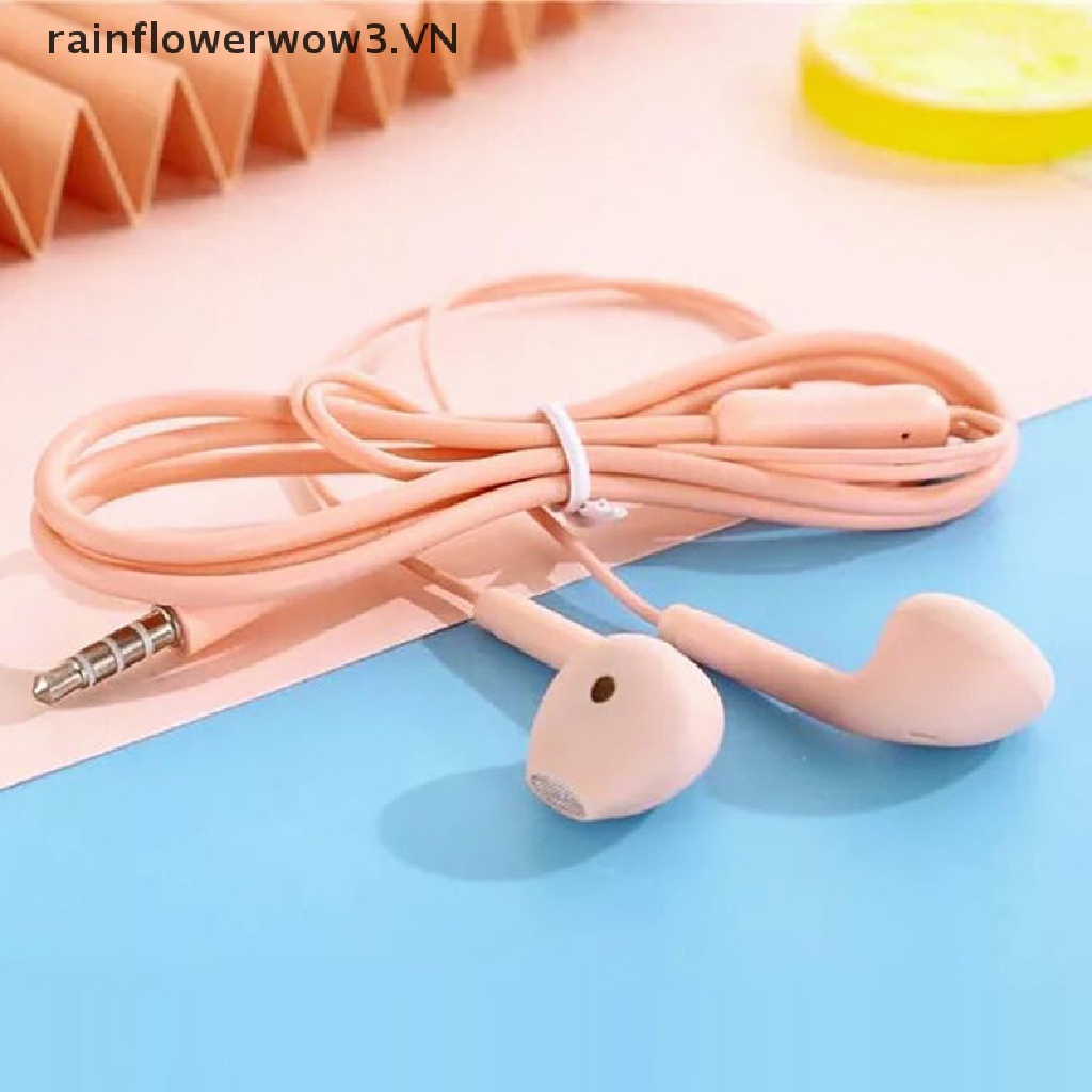 Tai Nghe Nhét Tai Có Dây 8 Màu Đầu Cắm 3.5mm Phong Cách Thể Thao