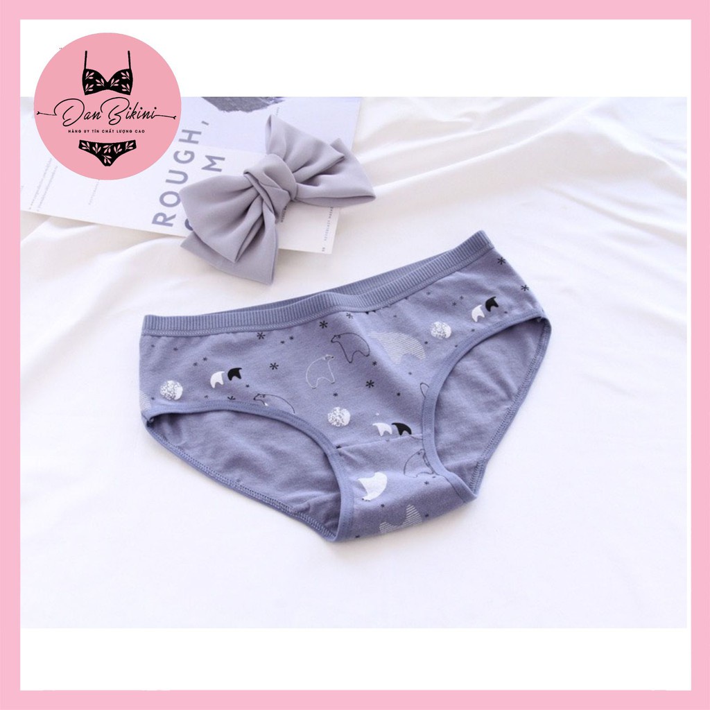 Quần Lót Nữ Cotton Dễ Thương thoáng mát hình gấu đáng yêu mã 0745