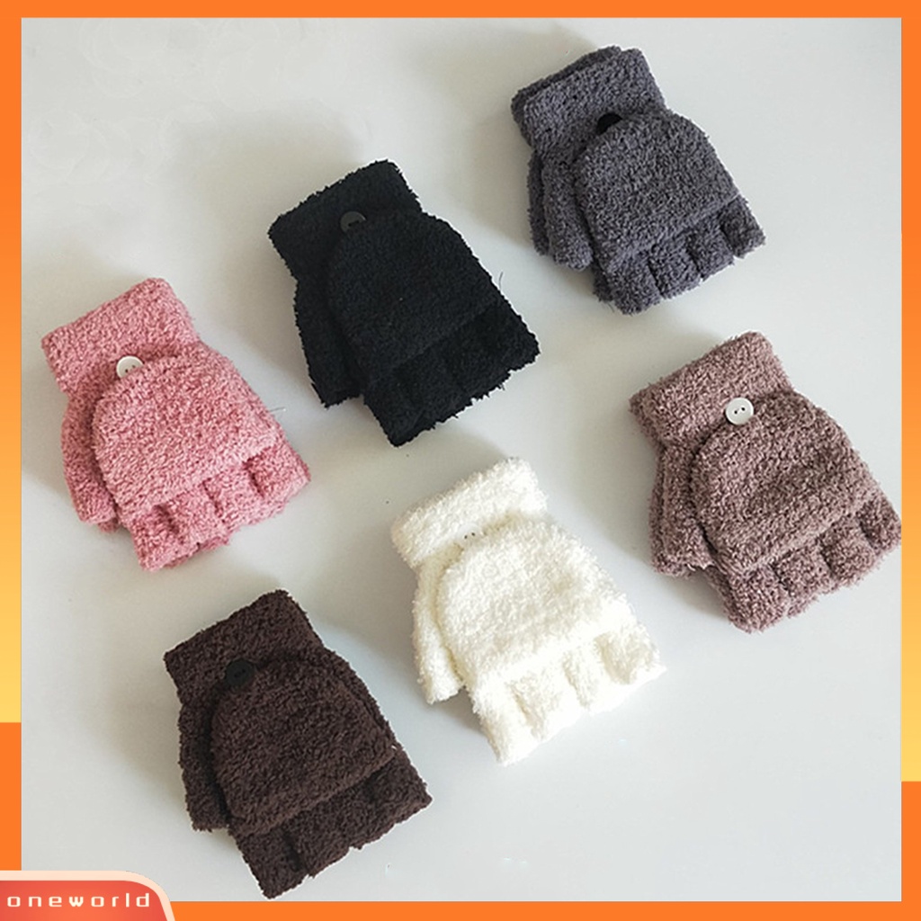 |Bộ Đồ Bơi Một Mảnh Dành Cho Nữ| 1 Đôi Găng Tay Hở Ngón Giữ Ấm Siêu Mềm Mại Màu Trơn Thời Trang Thu Đông Cho Nữ