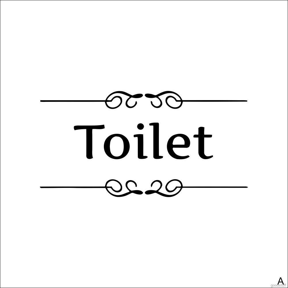 Decal dán tường phòng tắm, tolet kiểu chữ | BigBuy360 - bigbuy360.vn