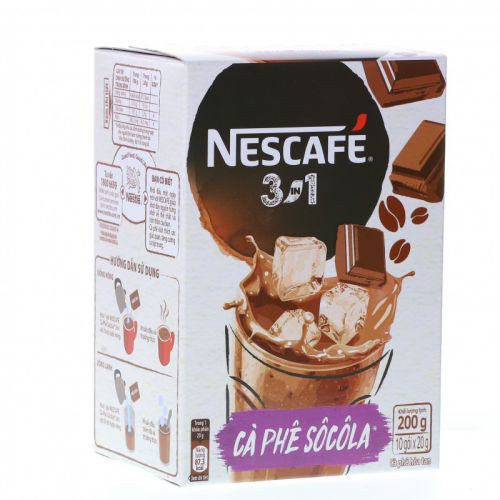 Cà phê socola Nescafé 3in1 hộp 10 gói x 20g