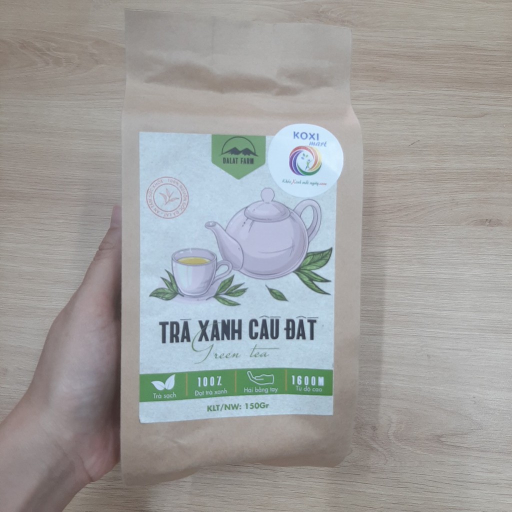 TRÀ XANH CẦU ĐẤT Dalat Farm túi giấy 150g