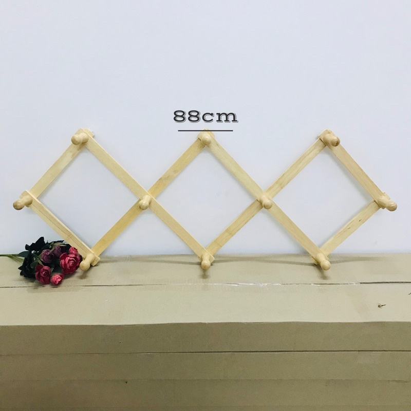 Móc áo treo tường gỗ cao su