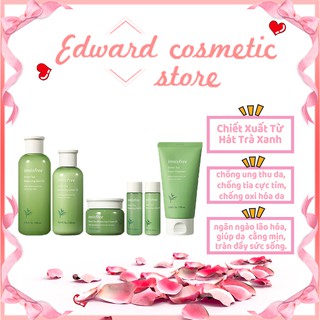 [Freeship]Bộ Dưỡng Trà Xanh Phục Hồi Da Mụn Innisfree Green Tea Balancing Skin Care Trio Set EX