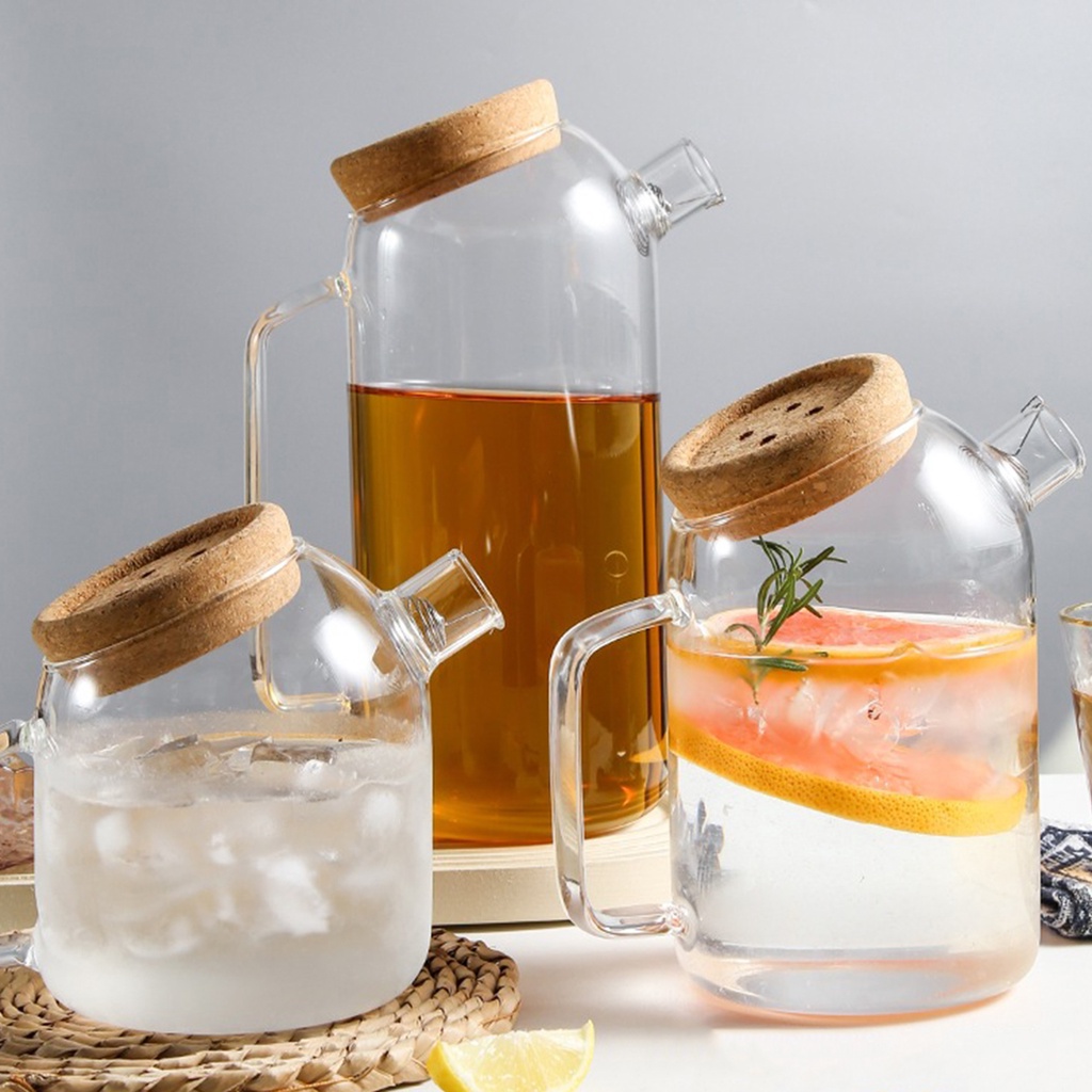 Ấm Trà Bằng Kính Dung Tích Lớn Tiện Dụng Cho Nhà Bếp / Văn Phòng