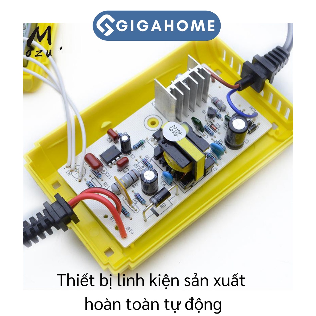 Bộ Sạc Ắc Quy Thông Minh Tự Ngắt GIGAHOME 12V Sạc Xe Máy, Xe Điện 5836