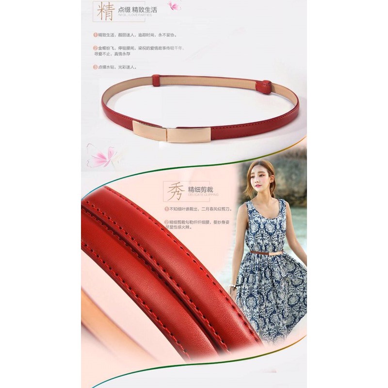 Thắt lưng đai váy,dây nịt nữ bản nhỏ ,da thật,khóa móc,điều chỉnh được độ dài25