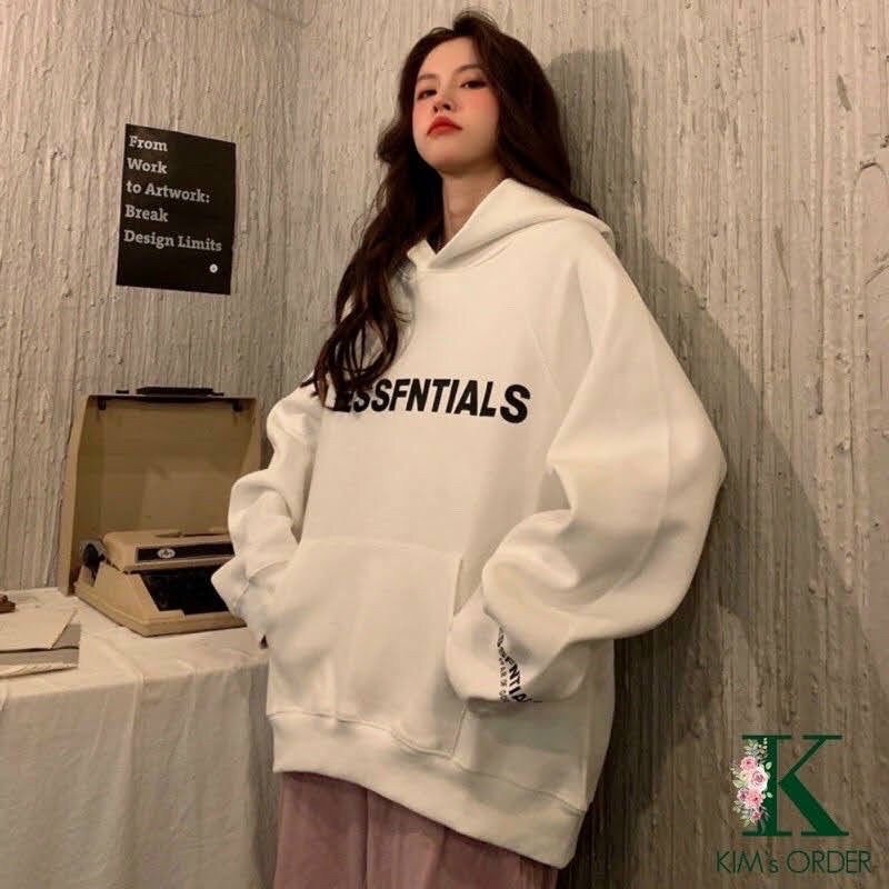 Áo khoác hoodie chui đầu nón 2 lớp nỉ ngoại unisex ulzzang nam nữ