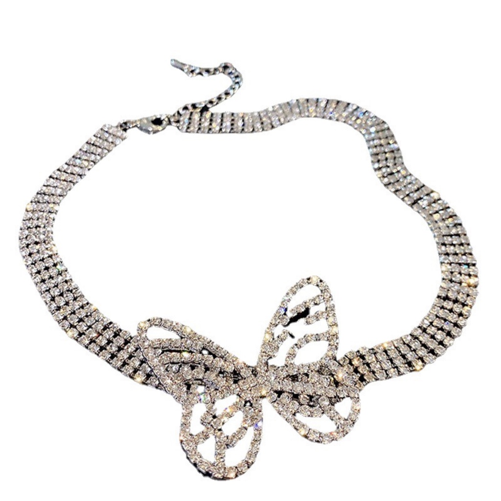 Choker đá, Chocker nữ, Dây chuyền nữ đính đá dự tiẹc sang trọng cánh to tròn Trang sức Ciao Amor - DC0362