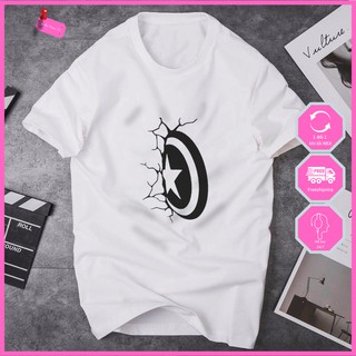 Áo thun nam nữ unisex ngắn tay không cổ đẹp Marvel (Nhận in áo thun theo yêu cầu)