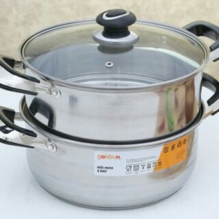Nồi Inox kèm xửng hấp Goldsun 24cm
