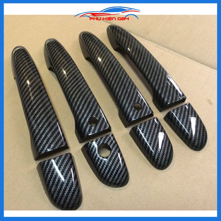 Ốp tay nắm hõm cửa chống trầy Mazda CX8 CX-8 2018-2019-2020-2021-2022-2023 vân cacbon/titan/mạ crom bảo vệ cửa xe ô tô