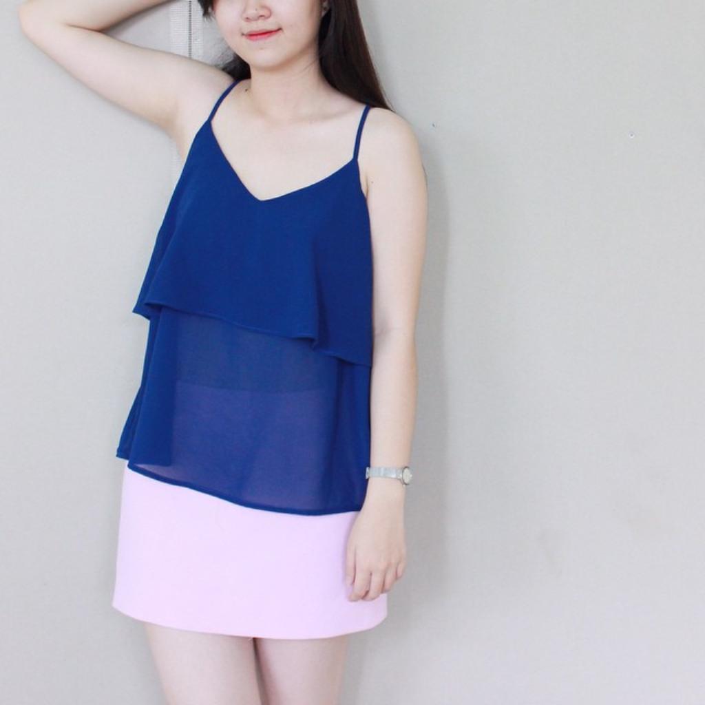 " Cobalt layer straps top "