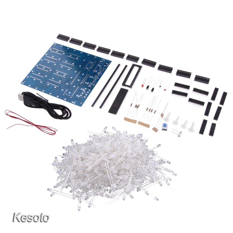 [KESOTO] DIY 3D8 LED mini Cube 8*8*8 CUBE 8 Kits/Junior Gift support for Arduino