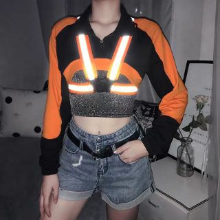 ÁO CROPTOP KÈM ĐAI PHẢN QUANG [HÀNG ORDER]
