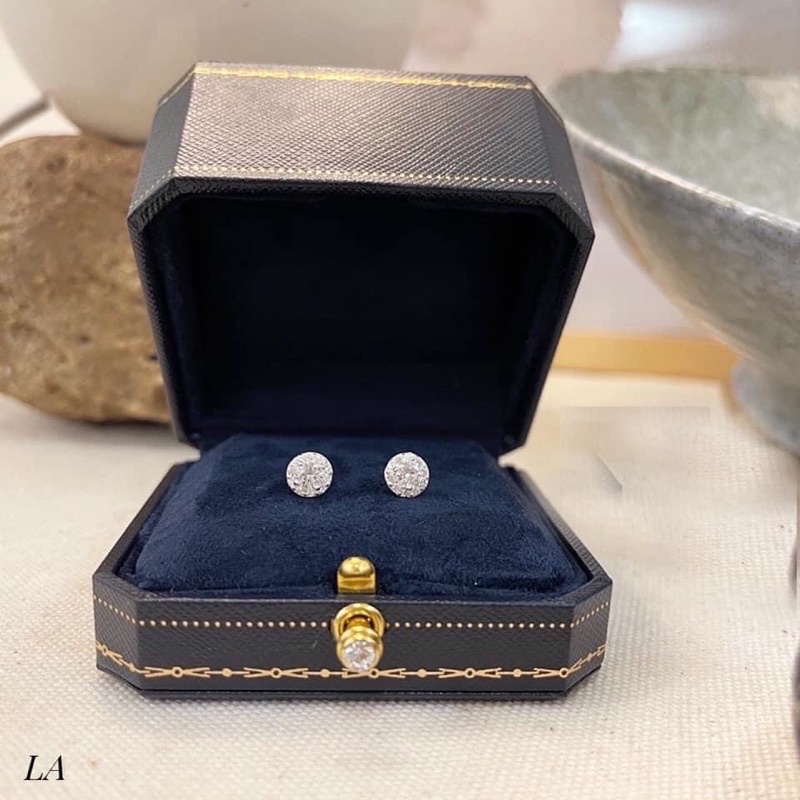 Bông tai nụ đá bạc