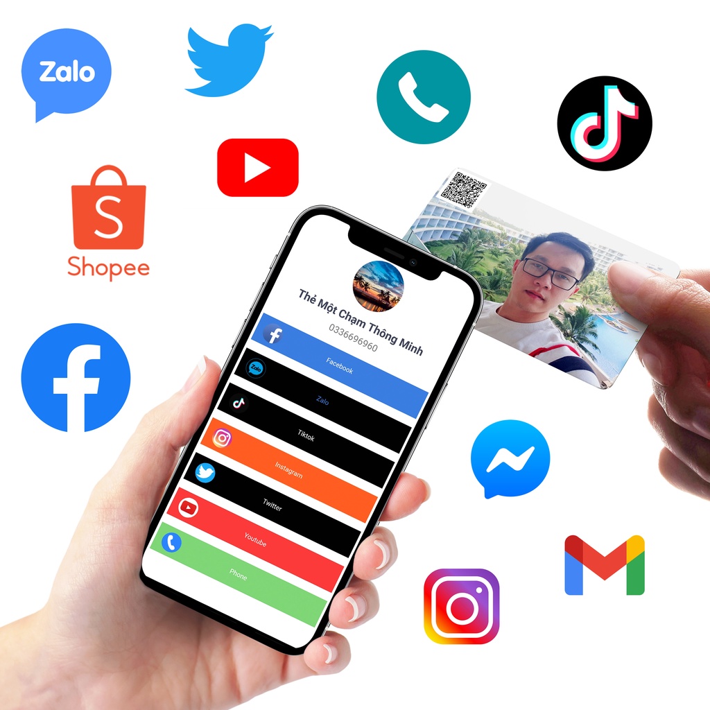 Thẻ Cá Nhân Thông Minh Thiết Kế Theo Yêu Cầu - Thẻ Một Chạm Cá Nhân In Theo Yêu Cầu