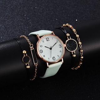 Set 5 Đồng Hồ Quartz Dây Da Cho Nữ