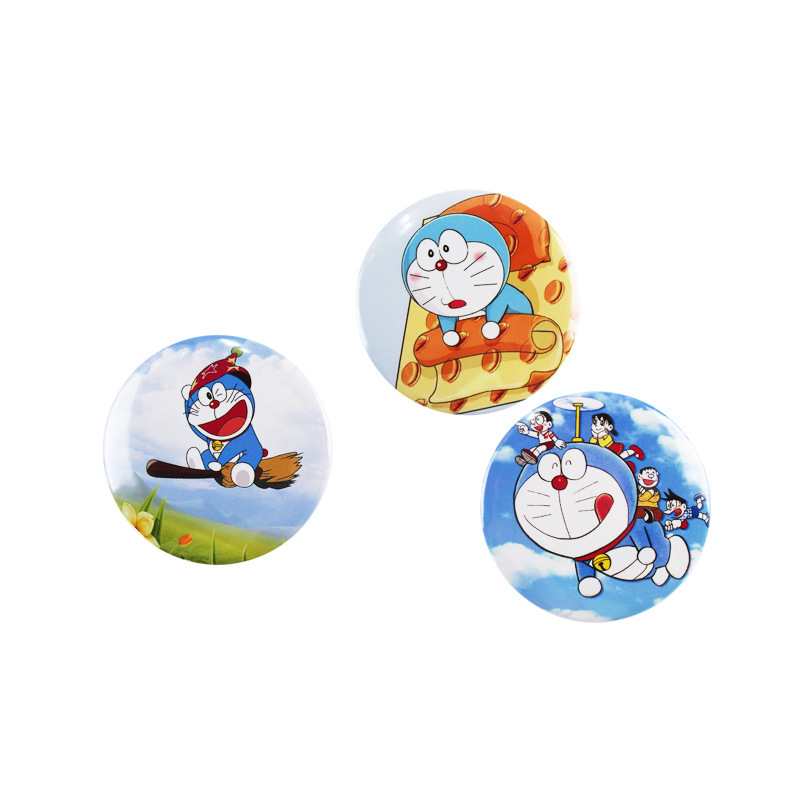 Huy Hiệu Cài Áo 58mm Hình Mèo Doraemon Dễ Thương