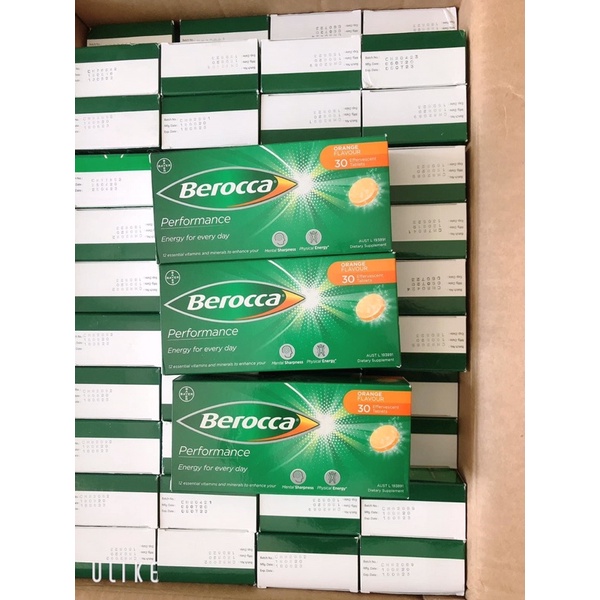 [XẢ LỖ] Viên Sủi Berocca Hàng Úc Vị Cam Tuýp 15 Viên