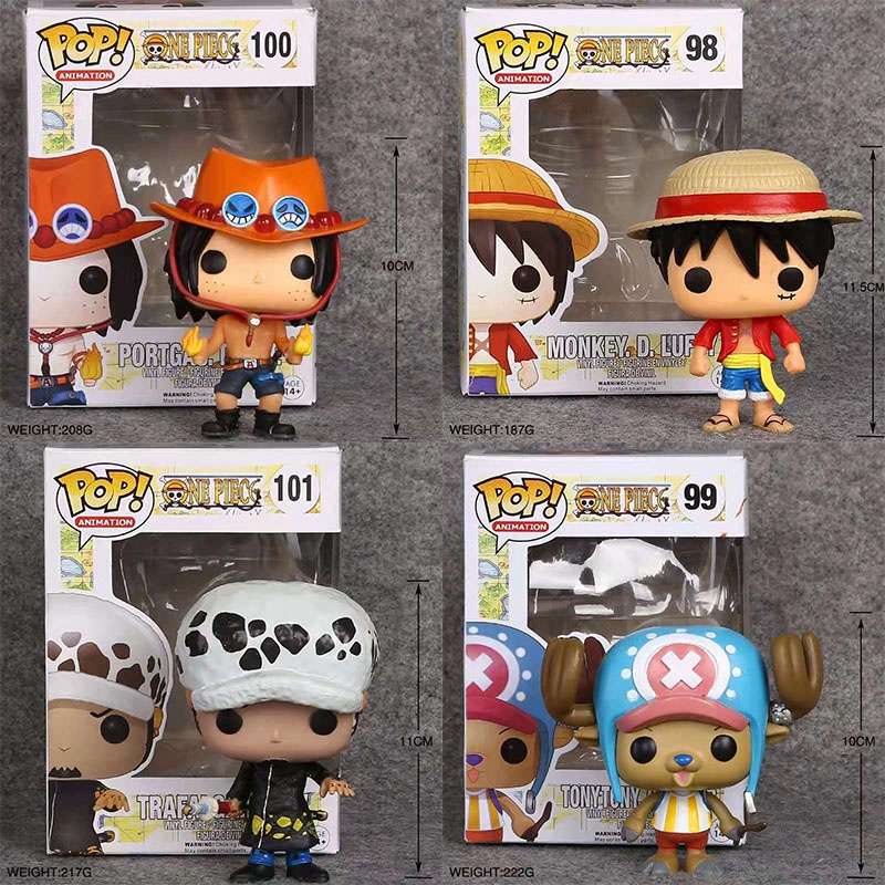 Funko POP Mô Hình Đồ Chơi Nhân Vật Luffy Choba Law ACE Trong Phim Hoạt Hình 10cm