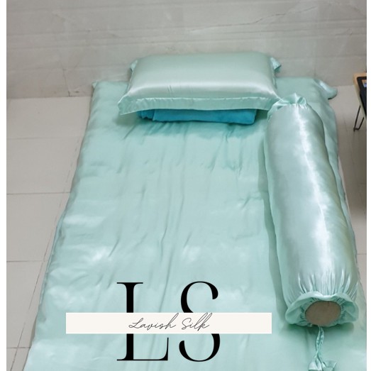 Áo Bọc Nệm Áo Bọc Topper 1m8 - 2m và 2m2  Phi Lụa Cao Cấp Lavish Silk hàng loại 1 mát lạnh không nối vải (22 màu )