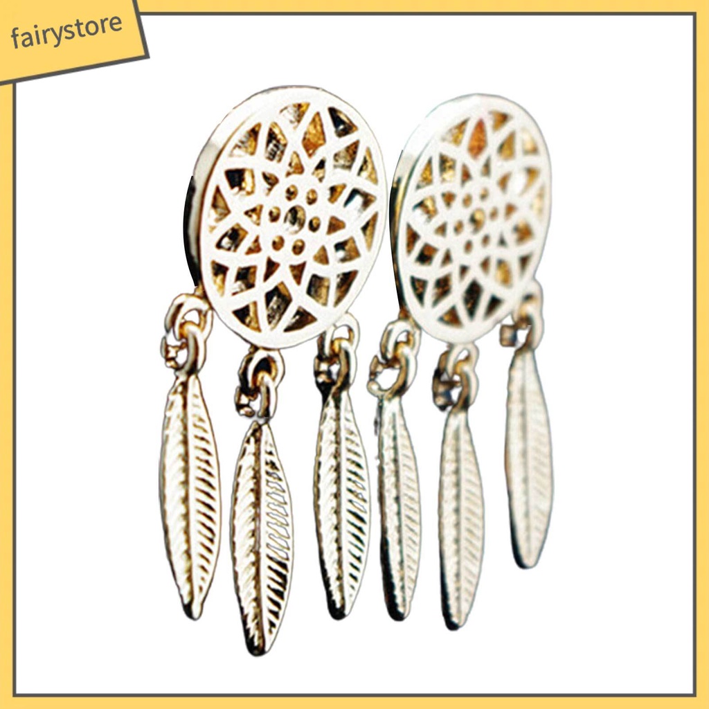 Hoa Tai Dáng Dài Hình Dream Catcher Phong Cách Bohomian