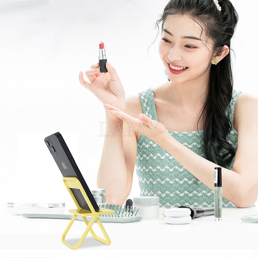 Giá đỡ điện thoại hình ghế đẩu có thể gấp gọn để bàn đa chức năng nhiều màu