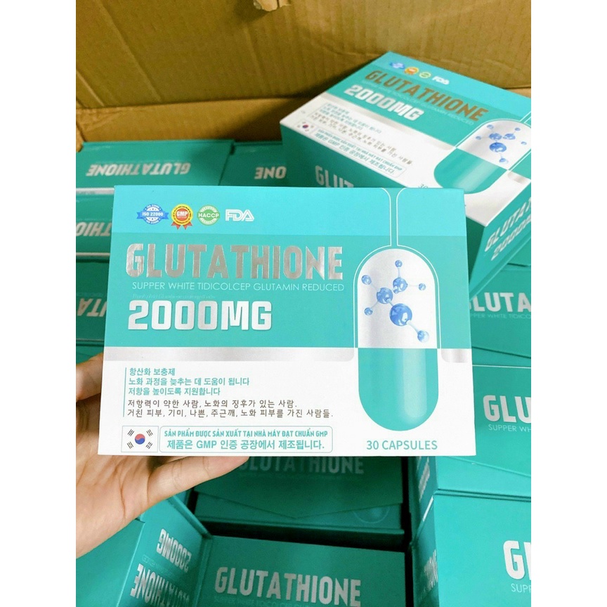 Viên uống glutathione trắng da mờ nám giảm tàn nhang chống lão hóa da 2000