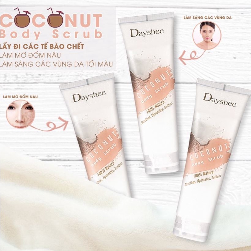 Dayshee Tẩy Tế Bào Chết Body Chiết Xuất Dừa Tươi Coconut Body Scrub 350g