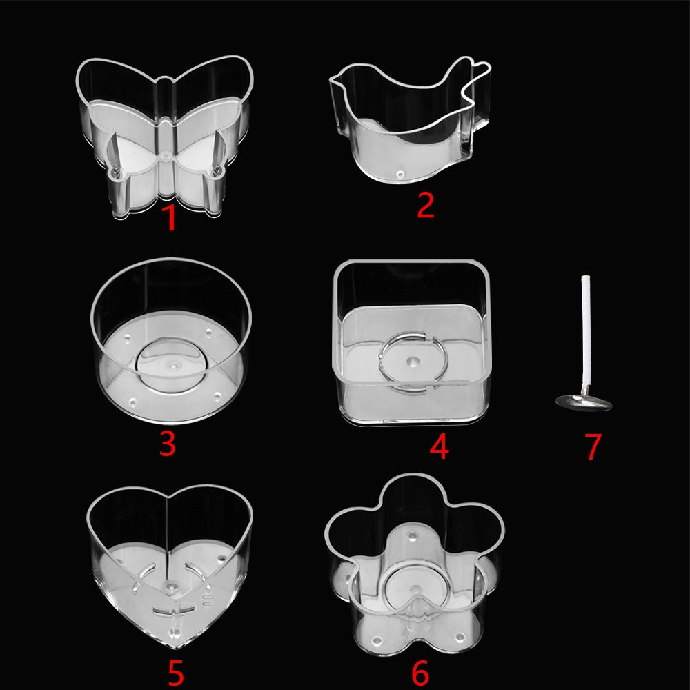 ❤Lansel❤ Giá đỡ đèn cầy bằng nhựa trong suốt cách nhiệt hình trái tim độc đáo DIY