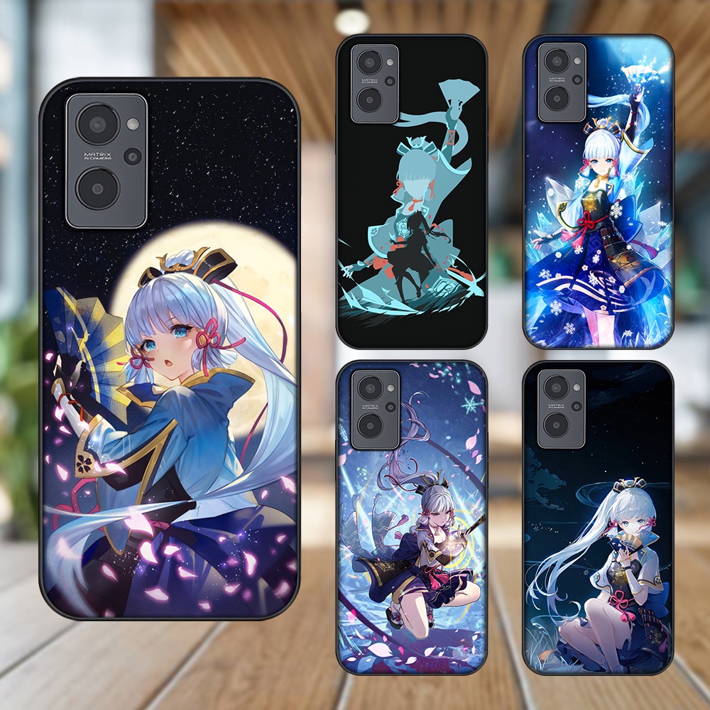 Ốp lưng Realme 9i viền đen in hình Ayaka Genshin Impact