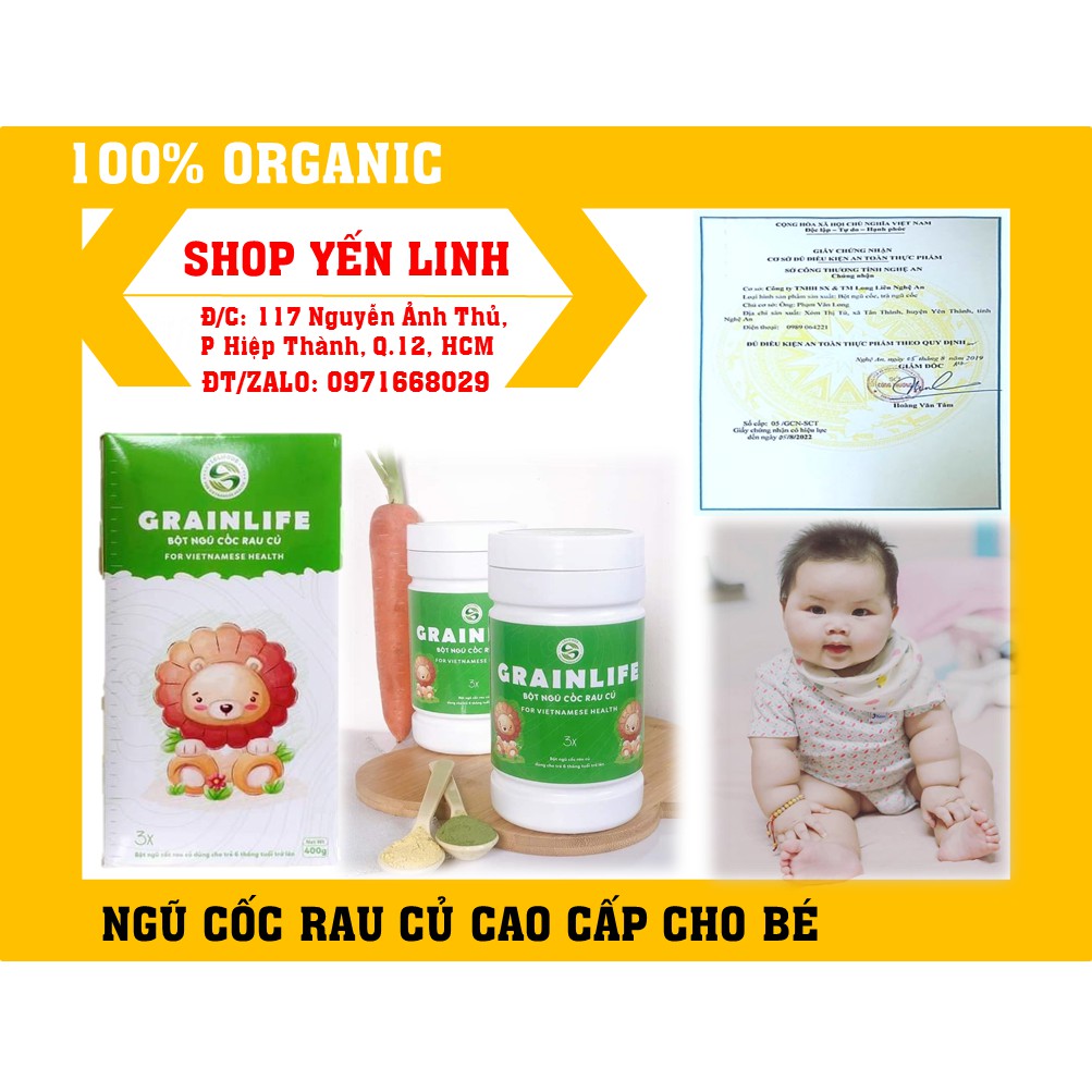 Bột Ngũ Cốc Dinh Dưỡng Cao Cấp Cho Bé, Bé Ăn Ngon, Hấp Thu Khỏe, Tăng Cân Đều, Có chứng Nhận Của Sở Công Thương về ATTP