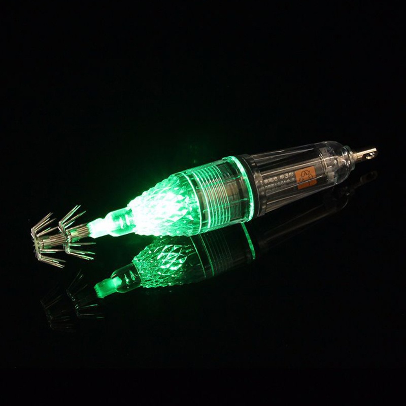 Dù Hai Lớp Có Đèn LED Hình Mực Cắt Dùng Câu Cá / Bạch Tuộc Độc Đáo Tiện Dụng