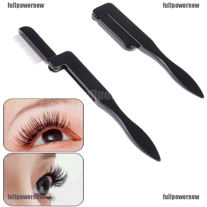Image of 【COD】FLID Foldable eyelash comb metal eyebrow brush tool mascara separator lash curl