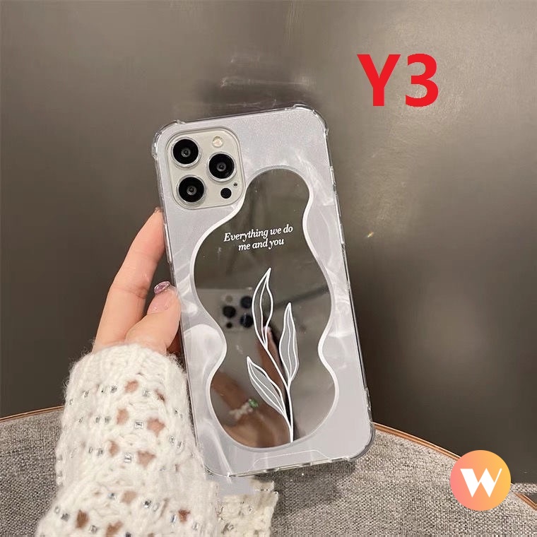 Ốp Điện Thoại TPU Mềm Tráng Gương Họa Tiết Hoa/Mặt Trăng/Lá Cho IPhone 13 11 12 Pro Max 7 8 Plus XR X XS Max SE 2020
