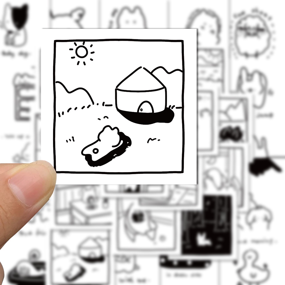 Bộ 40 Miếng Dán Hoạt Hình Dễ Thương Chống Thấm Nước Trang Trí Laptop