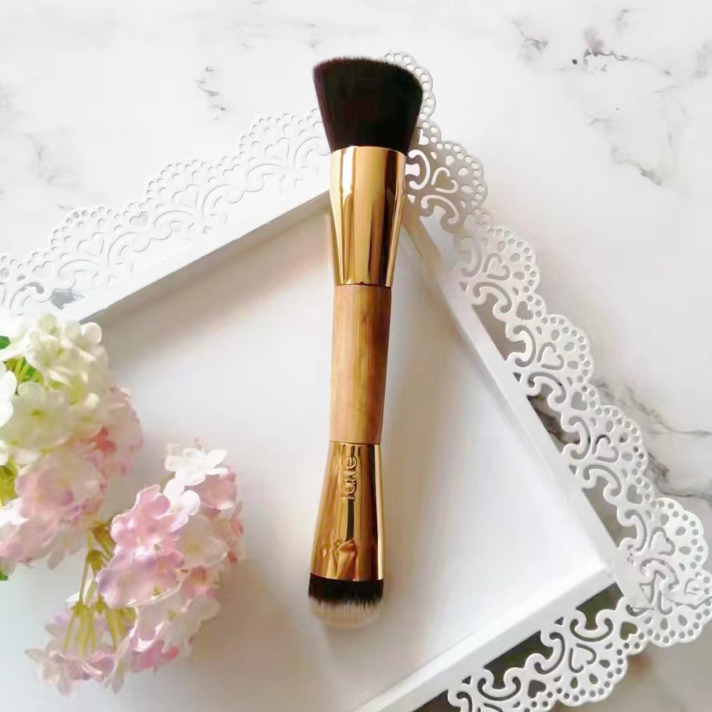 GDTIMA Trang điểm chất lượng cao bàn chải tre xử lý đôi đầu trang điểm bàn chải 1