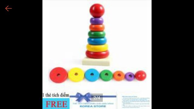 Tháp chồng gỗ mini