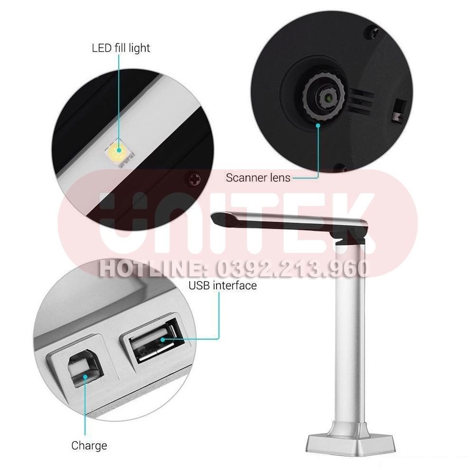 Máy Scan Màu Di Động Thông Minh K1300AF - Scan Tài Liệu A4/A5/A6/A7 cao cấp