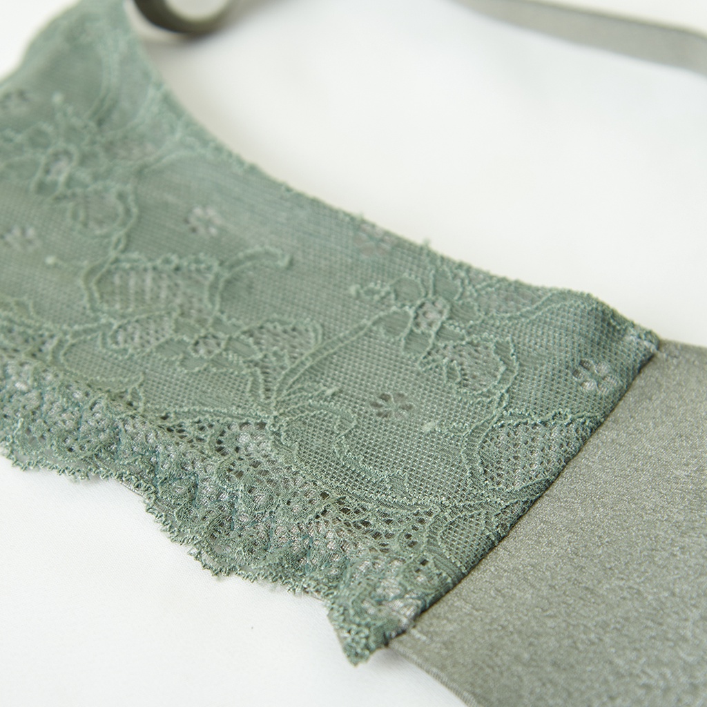 Áo ngực mút mỏng không đường may phối ren T-Shirt iBasic BRAW061