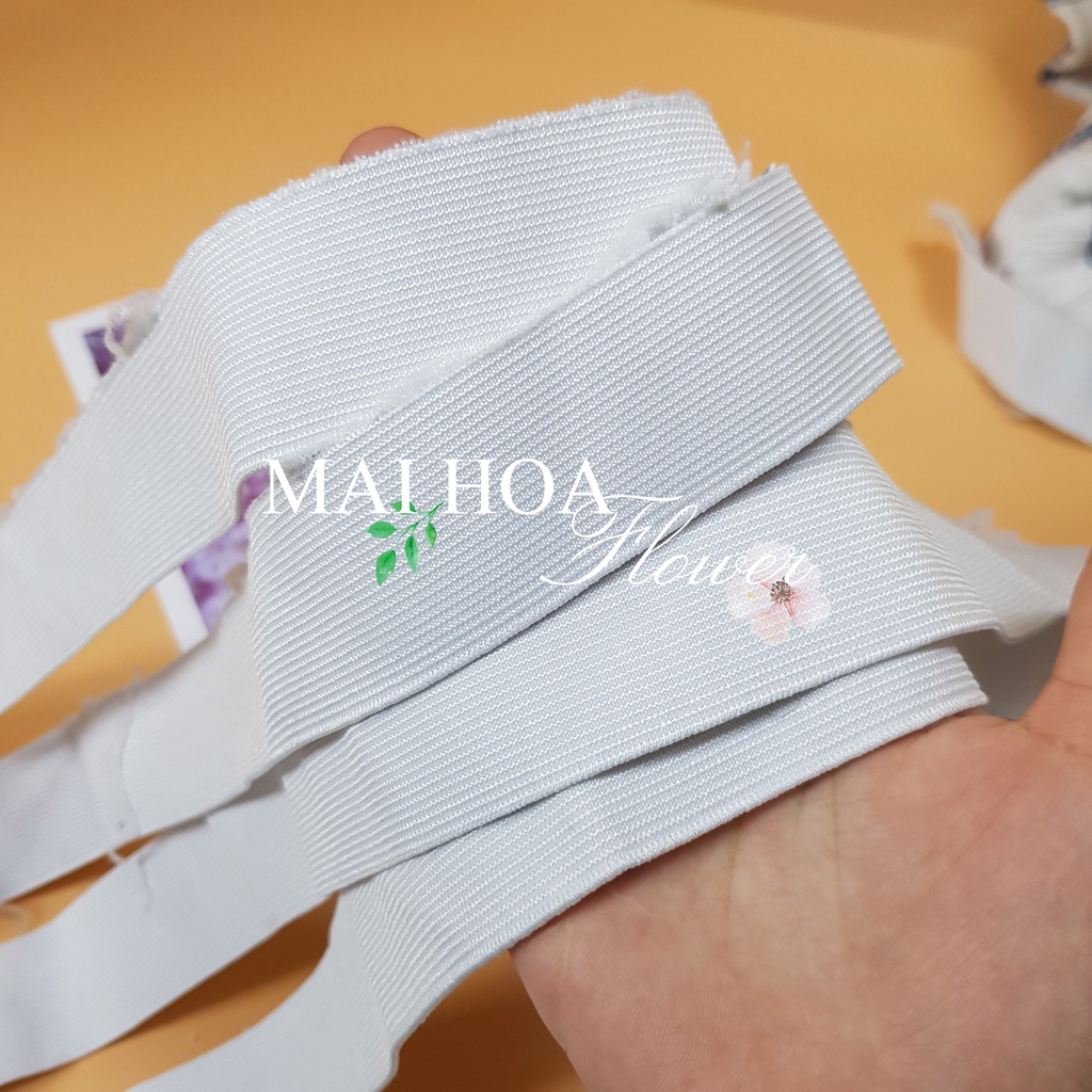 Dây thun quần trắng size 3.5cm chun quần loại dày chống vặn chống bai Maihoaflower