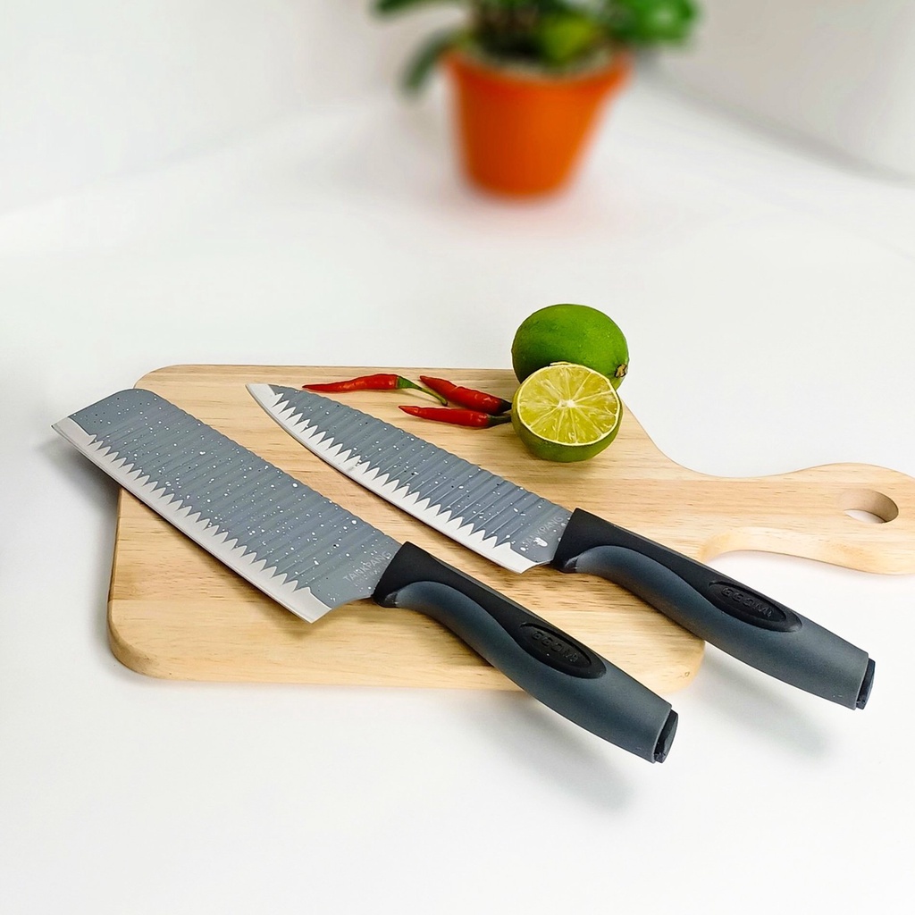 Bộ 2 dao GGOMI Hàn Quốc MK555 sắc bén, set 2 dao đa năng dành cho nhà bếp